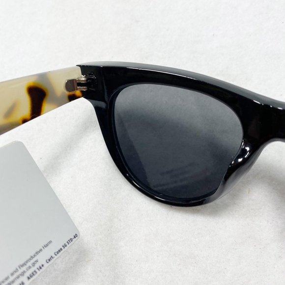 Glance Eyewear Wayfarer Sand Tortoise & Black Sunglasses NWT - Picture 10 of 13